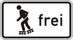 Fahren für Skater erlaubt Verkehrsschild