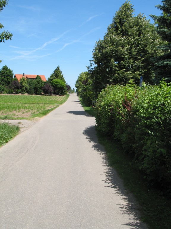 Fröhlich-gesund Skiken nahe Stuttgart - Feldweg kurz vor Stammheim